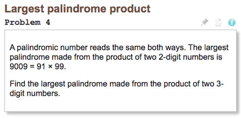 largest palindrome product of 3 digit numbers|Project Euler exercise 4: largest palindrome made from the product of.